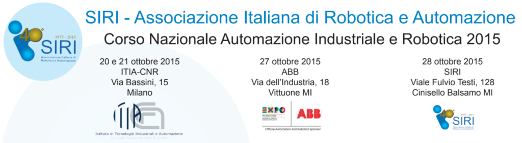 Corso Nazionale Automazione Industriale e Robotica 2015