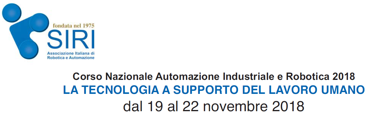 Corso Nazionale Automazione Industriale e Robotica 2018