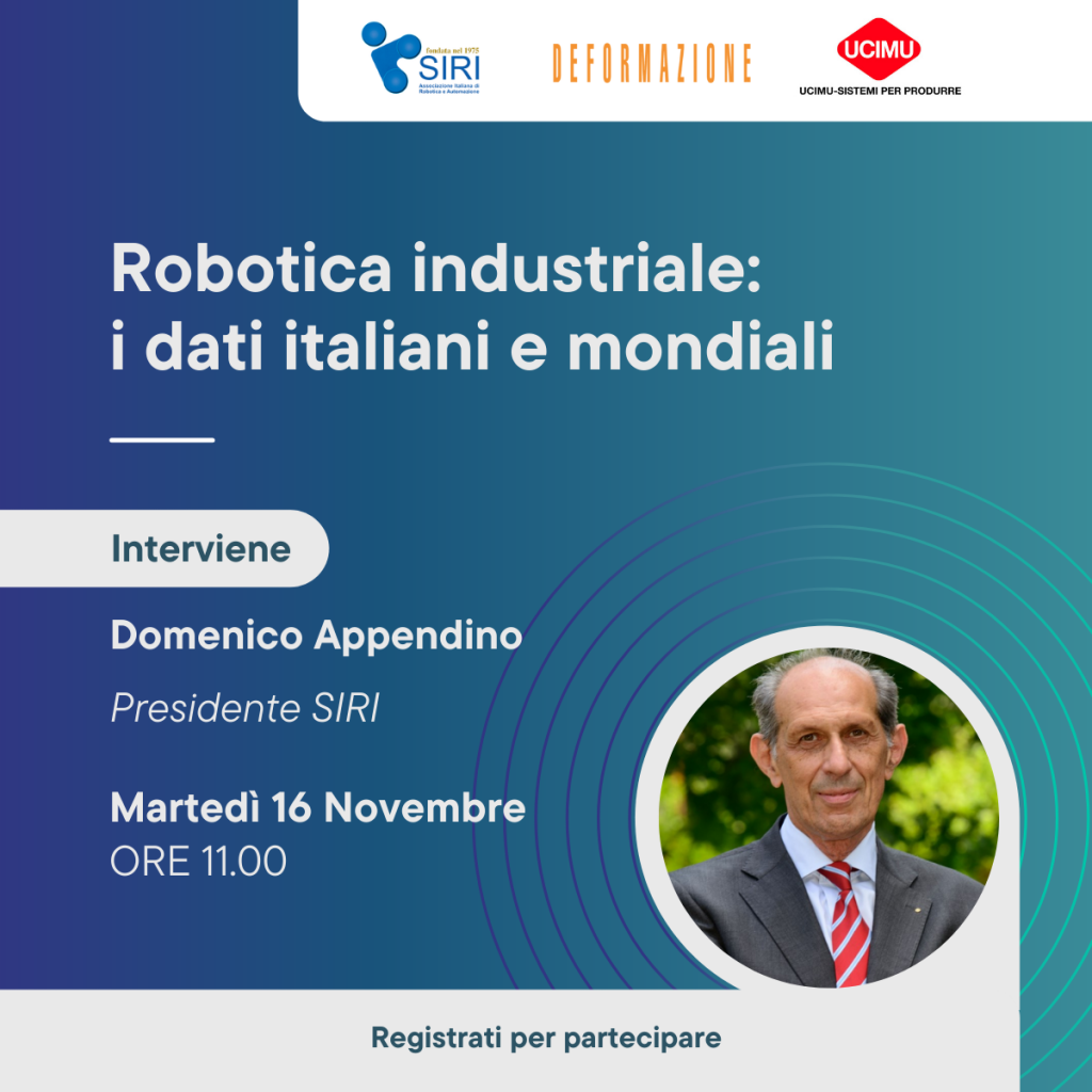 Robotica industriale: SIRI presenta i dati italiani e mondiali