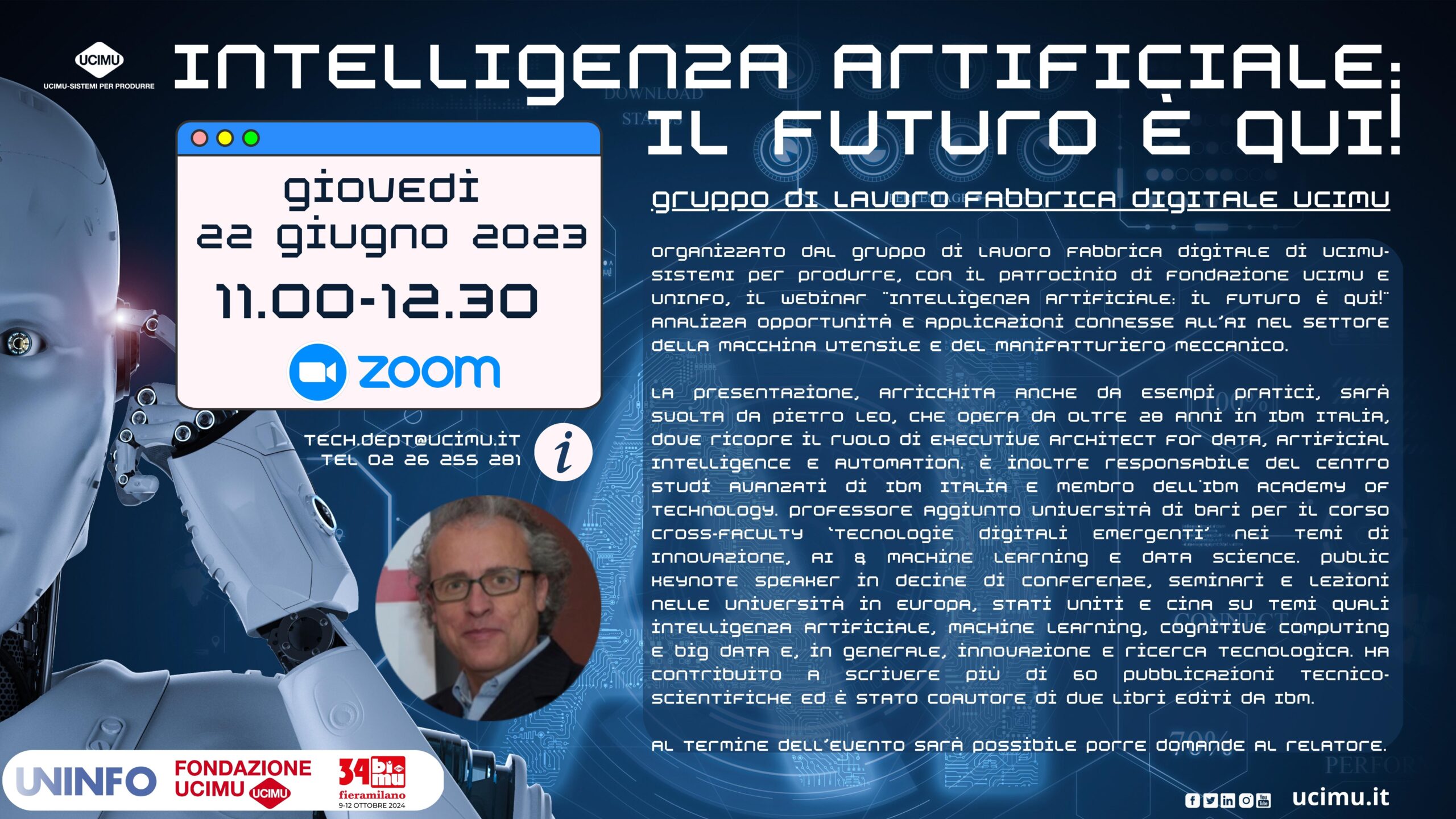Webinar – Gruppo Fabbrica Digitale “Intelligenza artificiale: il Futuro è qui” – 22 giugno 2023