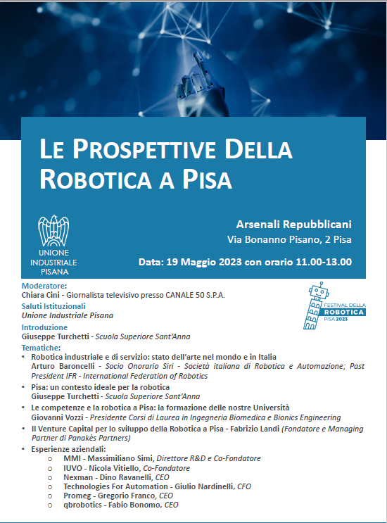 Le prospettive della robotica, Pisa 19 maggio 2023