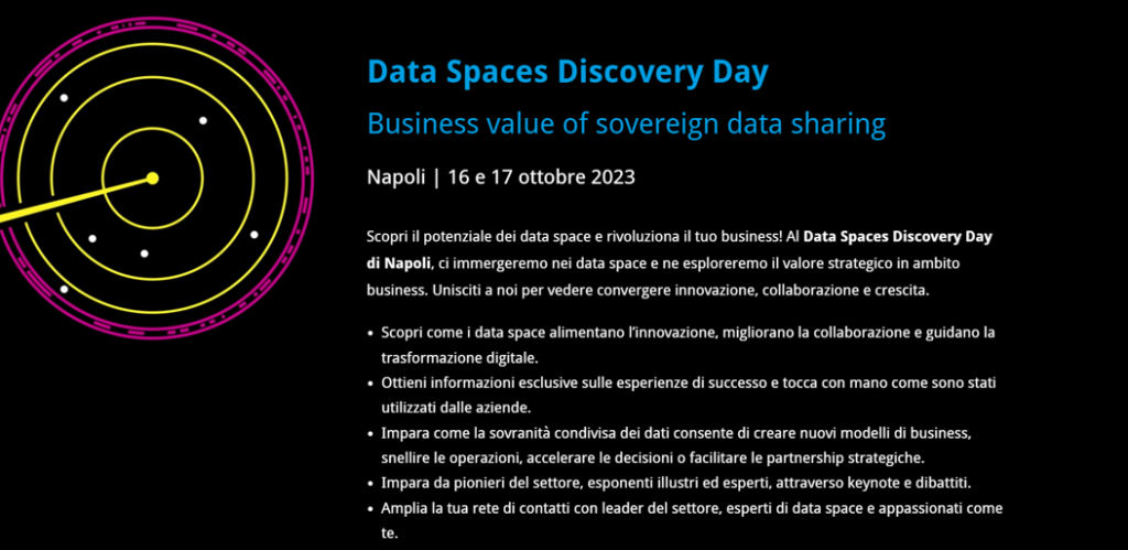 Data Spaces Discovery Day – Napoli 16-17 ottobre