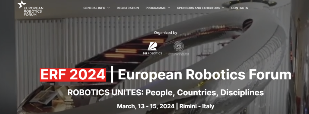European Robotics Forum: Rimini, 13 – 15 marzo 2024