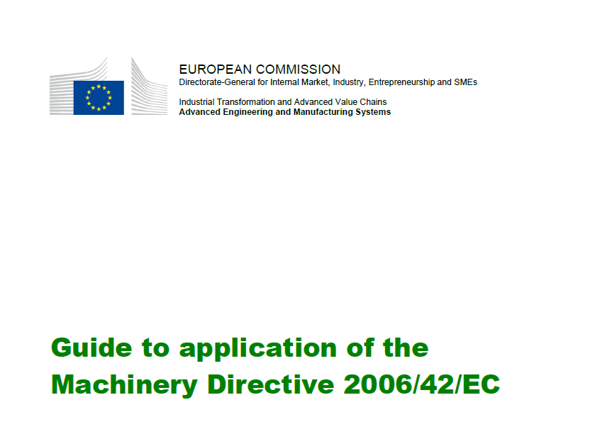 Disponibile l’edizione 2.3 della Guida all’applicazione della Direttiva Macchine