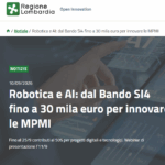 Robotica e AI: contributi fino a 30.000 euro per le MPMI lombarde